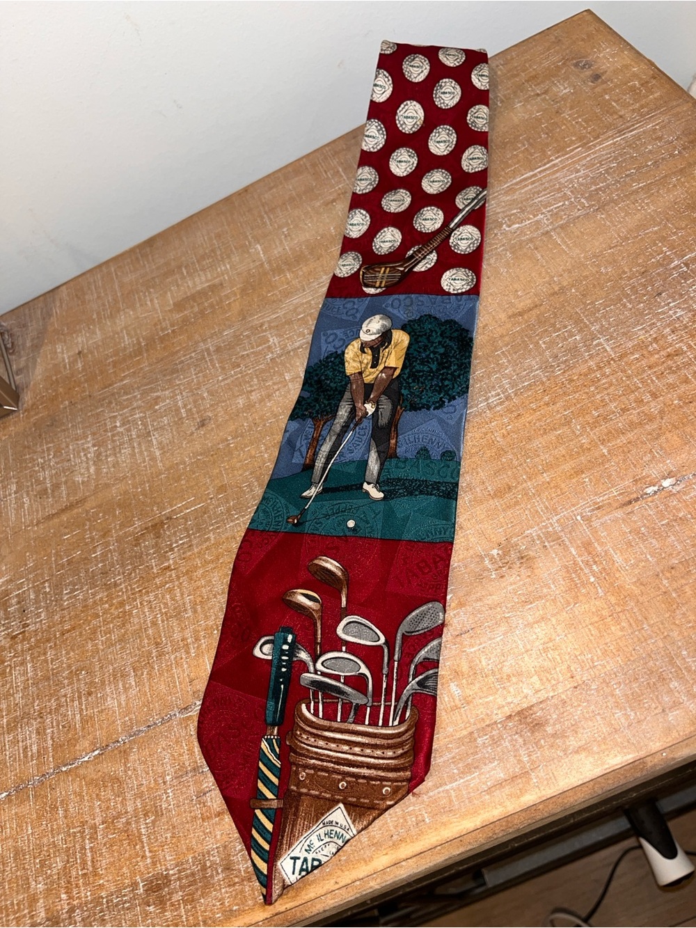 Tabasco Brand Hot Sauce Necktie Golfer Made In USA Mint